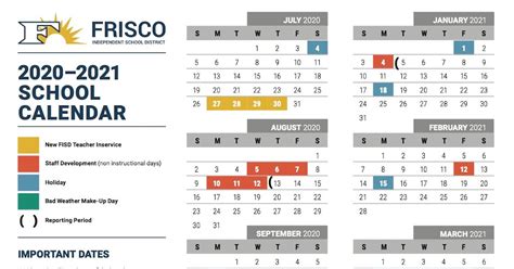 Frisco Isd Calendar 2021